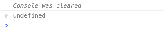 Console.clear()