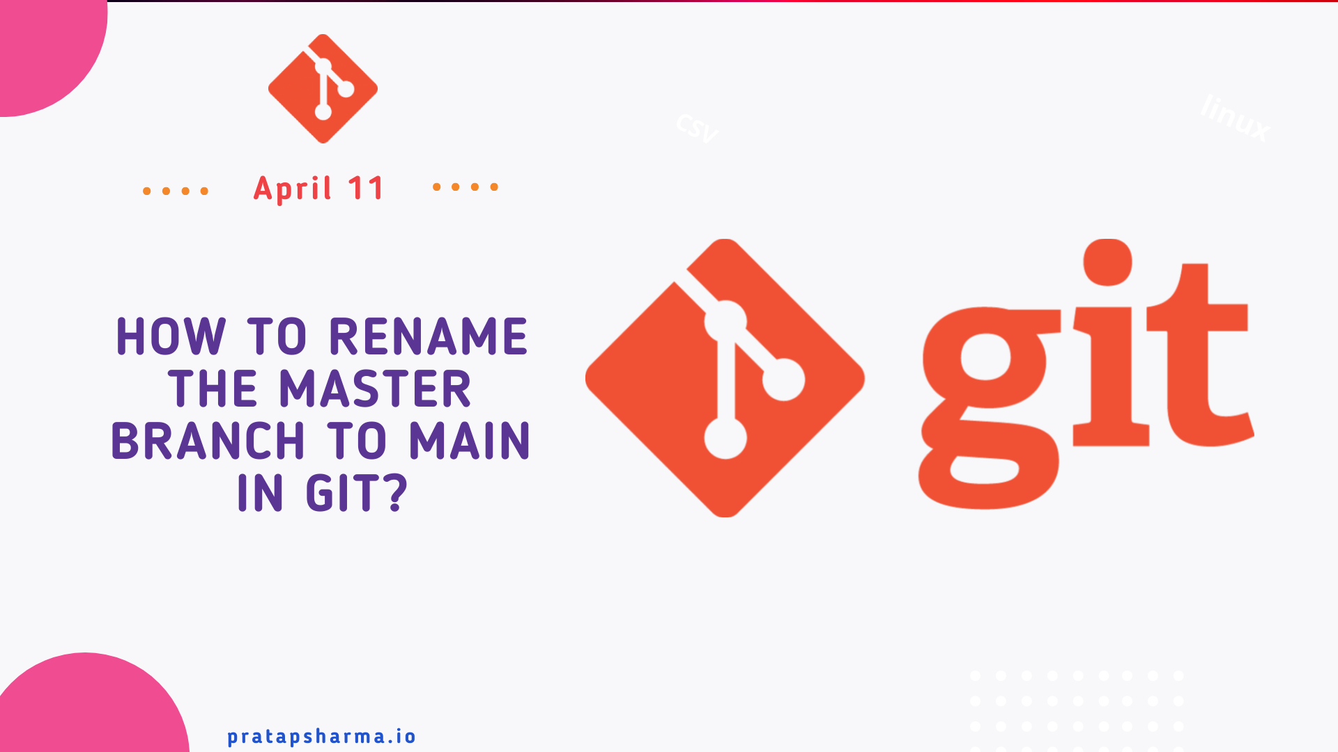 Change branch name in Git